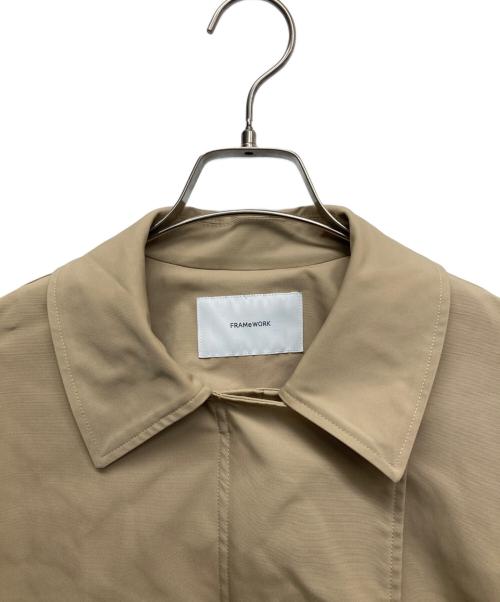FRAMeWORK（フレームワーク）FRAMeWORK (フレームワーク) 撥水ポンチョトレンチコート ベージュ サイズ:38の古着・服飾アイテム