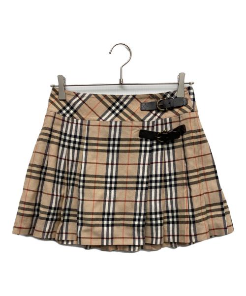 BURBERRY LONDON（バーバリーロンドン）BURBERRY LONDON (バーバリーロンドン) ノバチェックウールスカート ブラウン サイズ:36の古着・服飾アイテム