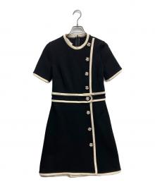GUCCI（グッチ）の古着「タイガーボタンワンピース」｜ブラック