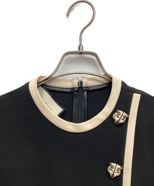 GUCCI（グッチ）GUCCI (グッチ) タイガーボタンワンピース ブラック サイズ:-の古着・服飾アイテム