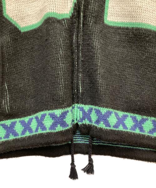 X-LARGE（エクストララージ）X-LARGE (エクストララージ) ZIP UP HOODED KNIT ブラック サイズ:Lの古着・服飾アイテム