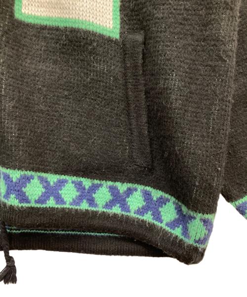X-LARGE（エクストララージ）X-LARGE (エクストララージ) ZIP UP HOODED KNIT ブラック サイズ:Lの古着・服飾アイテム