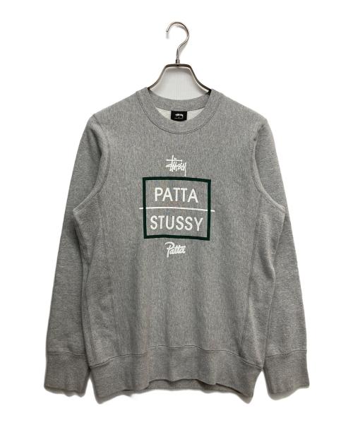 stussy（ステューシー）stussy (ステューシー) Patta (パタ) コラボスウェット ライトグレー サイズ:Sの古着・服飾アイテム