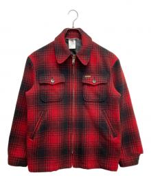CarHartt（カーハート）の古着「2ポケットウールチェックジャケット」｜ブラック×レッド