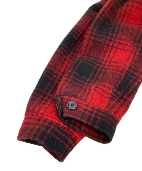 CarHartt（カーハート）CarHartt (カーハート) 2ポケットウールチェックジャケット ブラック×レッド サイズ:Mの古着・服飾アイテム