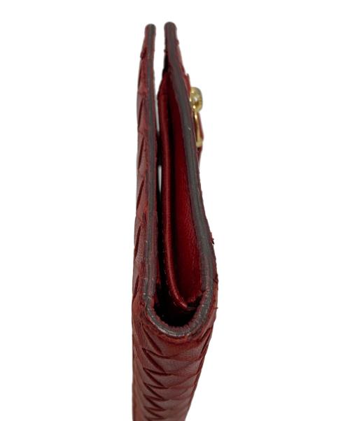 BOTTEGA VENETA（ボッテガベネタ）BOTTEGA VENETA (ボッテガベネタ) 2つ折り財布 レッドの古着・服飾アイテム