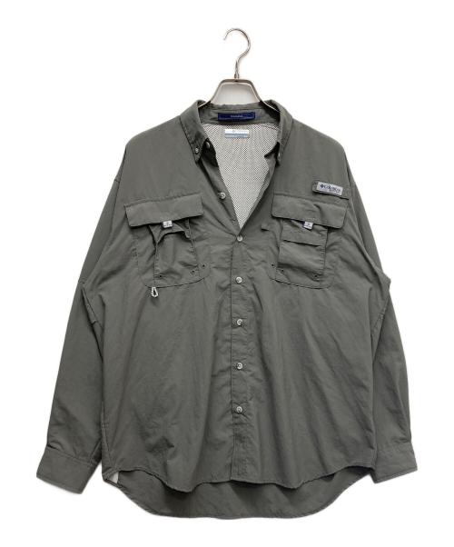 Columbia（コロンビア）Columbia (コロンビア) バハマII ロングスリーブシャツ グレー サイズ:Ｍの古着・服飾アイテム