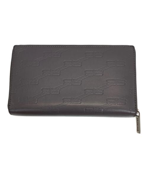 BALENCIAGA（バレンシアガ）BALENCIAGA (バレンシアガ) エンボスシグネチャーラウンドジップウォレット グレーの古着・服飾アイテム