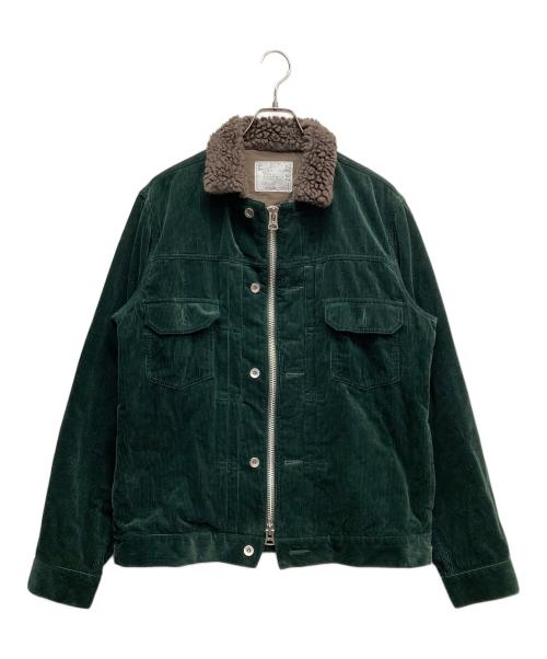 sacai（サカイ）sacai (サカイ) CORDUROY ZIP BLOUSON オリーブ サイズ:2の古着・服飾アイテム