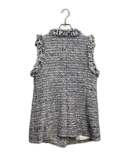 STRASBURGO（ストラスブルゴ）STRASBURGO (ストラスブルゴ) ツイードジレ ブルー サイズ:36の古着・服飾アイテム