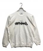 ）の古着「ORPHANS プリントスウェット」｜ホワイト