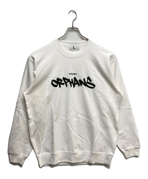 FRAGMENTS（フラグメント）FRAGMENTS (フラグメント) ORPHANS プリントスウェット ホワイト サイズ:Lの古着・服飾アイテム