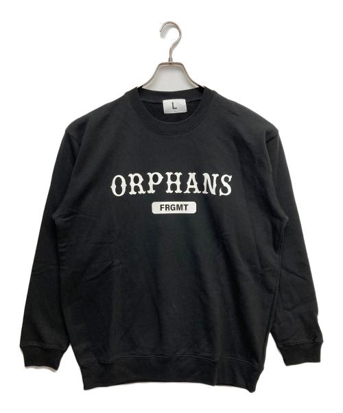 FRAGMENTS（フラグメント）FRAGMENTS (フラグメント) ORPHANS プリントスウェット ブラック サイズ:Lの古着・服飾アイテム