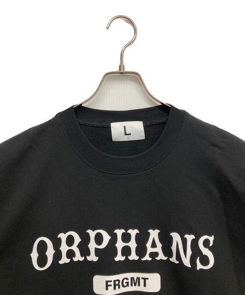 FRAGMENTS（フラグメント）FRAGMENTS (フラグメント) ORPHANS プリントスウェット ブラック サイズ:Lの古着・服飾アイテム