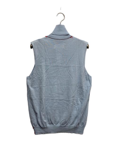 Maison Margiela（メゾンマルジェラ）Maison Margiela (メゾンマルジェラ) ノースリーブニット ブルー サイズ:Mの古着・服飾アイテム