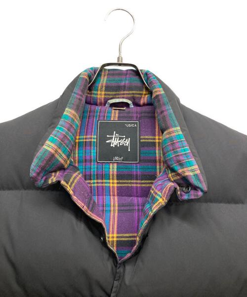 stussy（ステューシー）stussy (ステューシー) マドラスチェック フェザーベスト ブラック サイズ:Lの古着・服飾アイテム