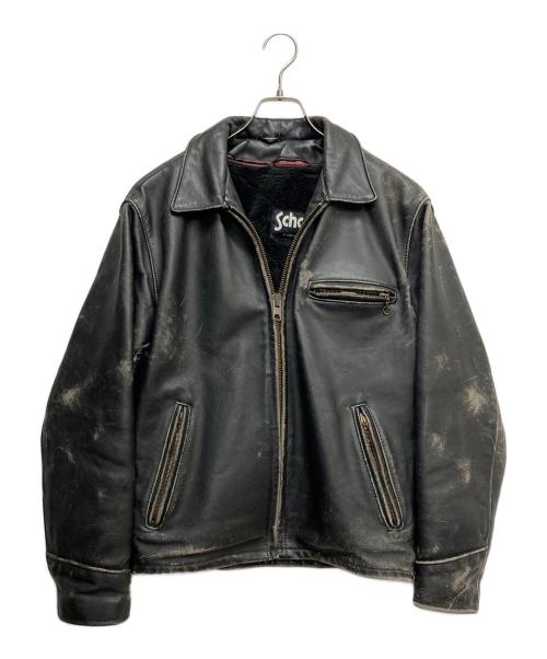 Schott（ショット）Schott (ショット) AT101 ボアライナー付きシングルライダースジャケット ブラック サイズ:40の古着・服飾アイテム