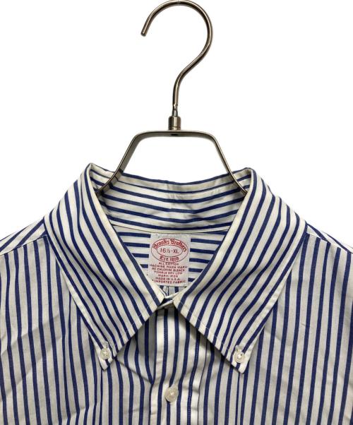 BROOKS BROTHERS（ブルックス・ブラザーズ）BROOKS BROTHERS (ブルックスブラザーズ) ストライプBDシャツ ブルー サイズ:XLの古着・服飾アイテム