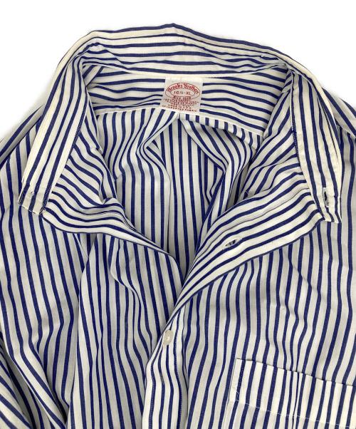 BROOKS BROTHERS（ブルックス・ブラザーズ）BROOKS BROTHERS (ブルックスブラザーズ) ストライプBDシャツ ブルー サイズ:XLの古着・服飾アイテム