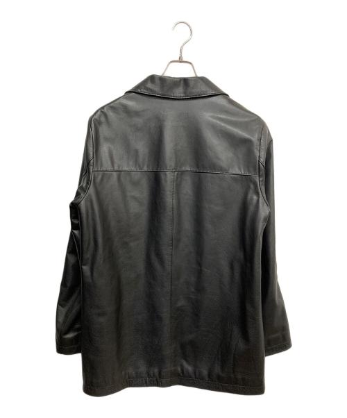 COACH（コーチ）COACH (コーチ) ディアスキンレザーカーコート ブラック サイズ:Mの古着・服飾アイテム