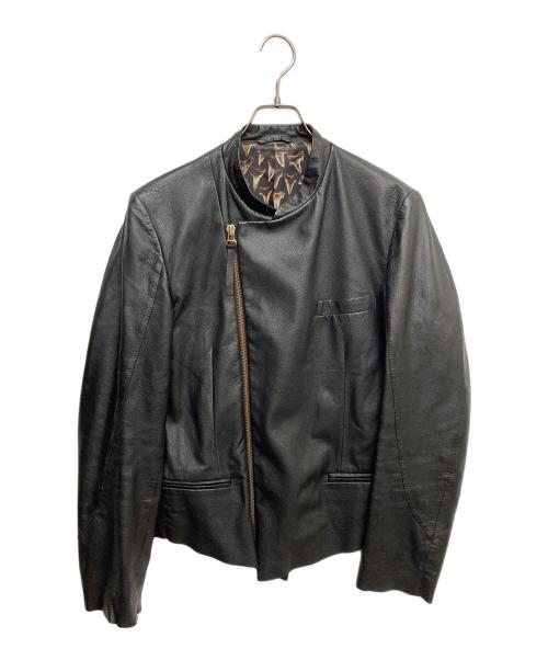 PAUL SMITH（ポールスミス）PAUL SMITH (ポールスミス) シープスキンライダースジャケット ブラック サイズ:Lの古着・服飾アイテム