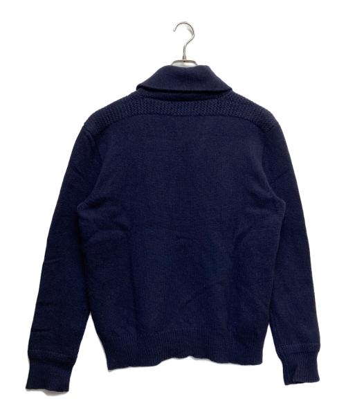 POLO RALPH LAUREN（ポロ・ラルフローレン）POLO RALPH LAUREN (ポロ・ラルフローレン) ラムウールショールカラーニット ネイビー サイズ:Lの古着・服飾アイテム