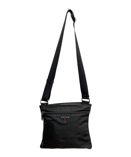PRADA（プラダ）PRADA (プラダ) ナイロンショルダーバッグ ブラックの古着・服飾アイテム