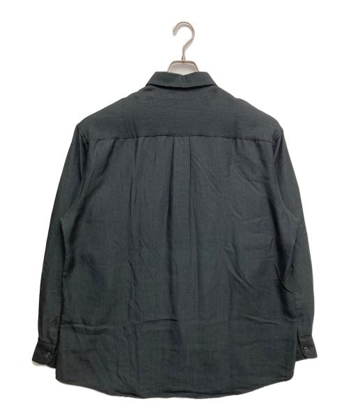 PERRY ELLIS（ペリーエリス）PERRY ELLIS (ペリーエリス) レーヨン長袖シャツ ブラック サイズ:Lの古着・服飾アイテム