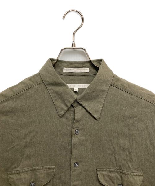 PERRY ELLIS（ペリーエリス）PERRY ELLIS (ペリーエリス) レーヨン長袖シャツ オリーブ サイズ:XLの古着・服飾アイテム