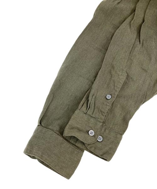 PERRY ELLIS（ペリーエリス）PERRY ELLIS (ペリーエリス) レーヨン長袖シャツ オリーブ サイズ:XLの古着・服飾アイテム
