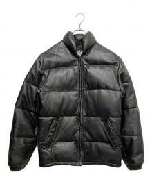 Schott（ショット）の古着「レザーダウンジャケット　ダウンジャケット」｜ブラック