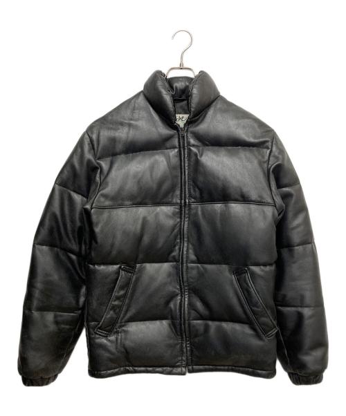 Schott（ショット）Schott (ショット) レザーダウンジャケット　ダウンジャケット ブラック サイズ:34の古着・服飾アイテム