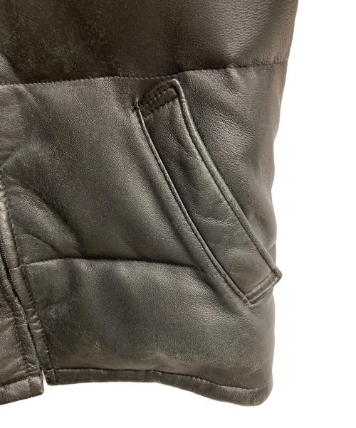 Schott（ショット）Schott (ショット) レザーダウンジャケット　ダウンジャケット ブラック サイズ:34の古着・服飾アイテム
