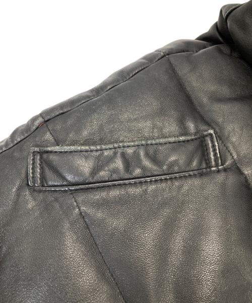 Schott（ショット）Schott (ショット) レザーダウンジャケット　ダウンジャケット ブラック サイズ:34の古着・服飾アイテム