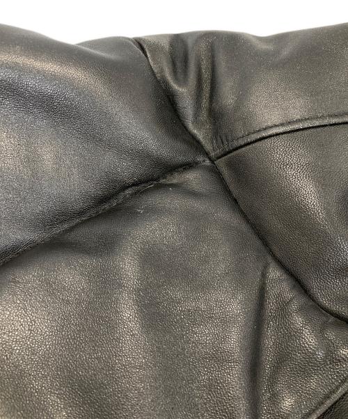 Schott（ショット）Schott (ショット) レザーダウンジャケット　ダウンジャケット ブラック サイズ:34の古着・服飾アイテム