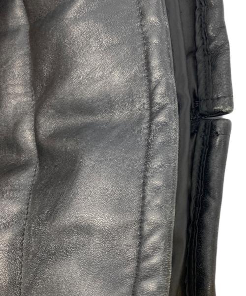 Schott（ショット）Schott (ショット) レザーダウンジャケット　ダウンジャケット ブラック サイズ:34の古着・服飾アイテム