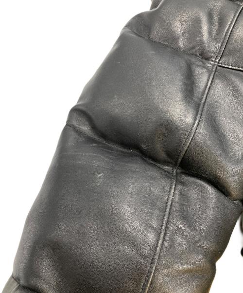 Schott（ショット）Schott (ショット) レザーダウンジャケット　ダウンジャケット ブラック サイズ:34の古着・服飾アイテム