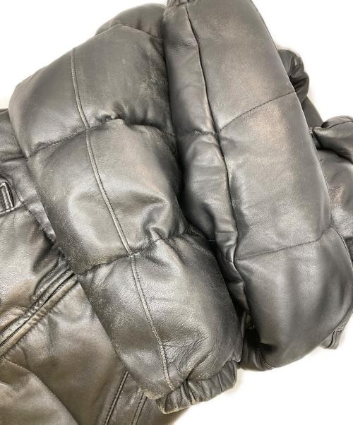 Schott（ショット）Schott (ショット) レザーダウンジャケット　ダウンジャケット ブラック サイズ:34の古着・服飾アイテム