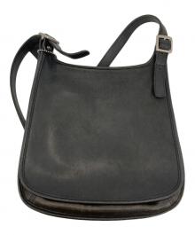 COACH（コーチ）の古着「フラップショルダーバッグ」｜ブラック