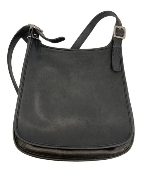 COACH（コーチ）COACH (コーチ) フラップショルダーバッグ ブラックの古着・服飾アイテム