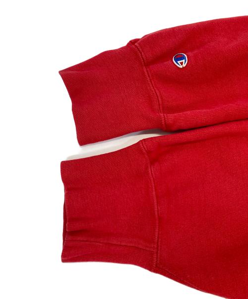 Champion REVERSE WEAVE（チャンピオン リバース ウィーブ）Champion REVERSE WEAVE (チャンピオン リバース ウィーブ) 三段カレッジロゴリバースウィーブスウェット レッド サイズ:ＸＬの古着・服飾アイテム