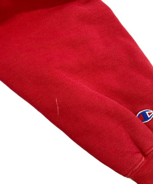 Champion REVERSE WEAVE（チャンピオン リバース ウィーブ）Champion REVERSE WEAVE (チャンピオン リバース ウィーブ) 三段カレッジロゴリバースウィーブスウェット レッド サイズ:ＸＬの古着・服飾アイテム