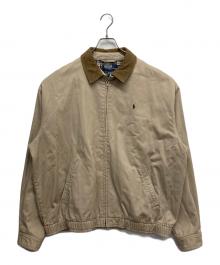 POLO RALPH LAUREN（ポロ・ラルフローレン）の古着「襟切替ジップアップジャケット」｜ベージュ