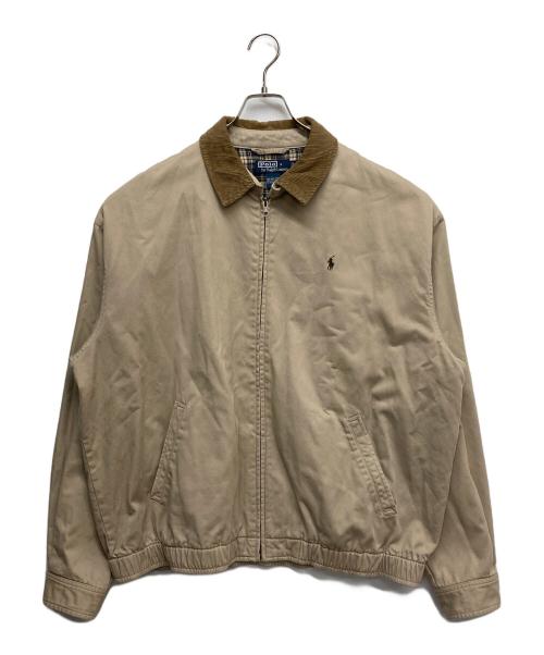 POLO RALPH LAUREN（ポロ・ラルフローレン）POLO RALPH LAUREN (ポロ・ラルフローレン) 襟切替ジップアップジャケット ベージュ サイズ:XLの古着・服飾アイテム