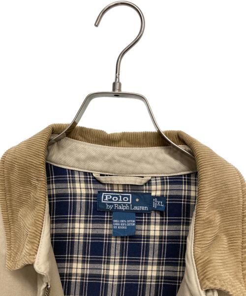 POLO RALPH LAUREN（ポロ・ラルフローレン）POLO RALPH LAUREN (ポロ・ラルフローレン) 襟切替ジップアップジャケット ベージュ サイズ:XLの古着・服飾アイテム