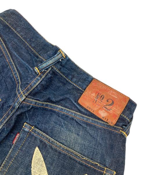 EVISU（エヴィス）EVISU (エヴィス) PLAY BOY (プレイボーイ) 2001プリントデニムパンツ ブルー サイズ:31の古着・服飾アイテム