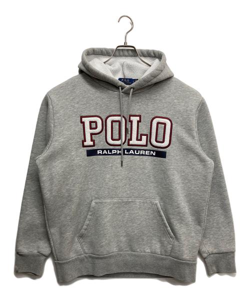 POLO RALPH LAUREN（ポロ・ラルフローレン）POLO RALPH LAUREN (ポロ・ラルフローレン) スウェットプルオーバーパーカー グレー サイズ:Lの古着・服飾アイテム