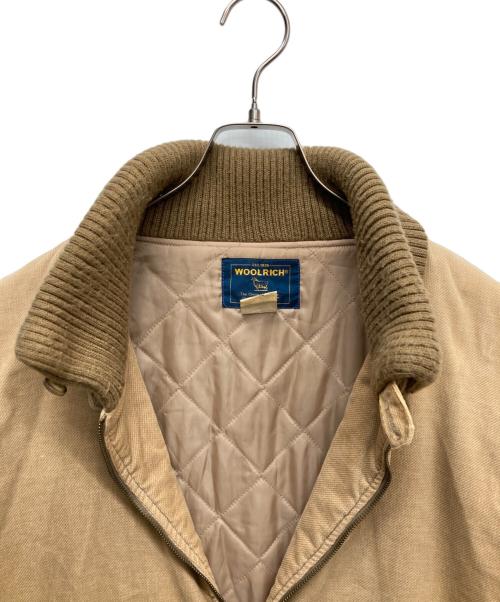 WOOLRICH（ウールリッチ）WOOLRICH (ウールリッチ) ニットカラージップアップジャケット ベージュ サイズ:Lの古着・服飾アイテム