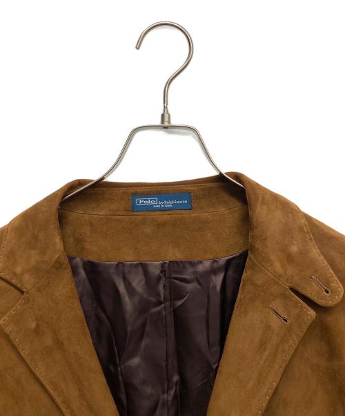 POLO RALPH LAUREN（ポロ・ラルフローレン）POLO RALPH LAUREN (ポロ・ラルフローレン) スエードテーラードジャケット ブラウン サイズ:42Rの古着・服飾アイテム