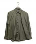 AURALEEオーラリー）の古着「WASHED FINX TWILL BIG SHIRT」｜グリーン